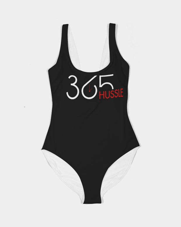 black 365 hussle Women's One-Piece Swimsuit