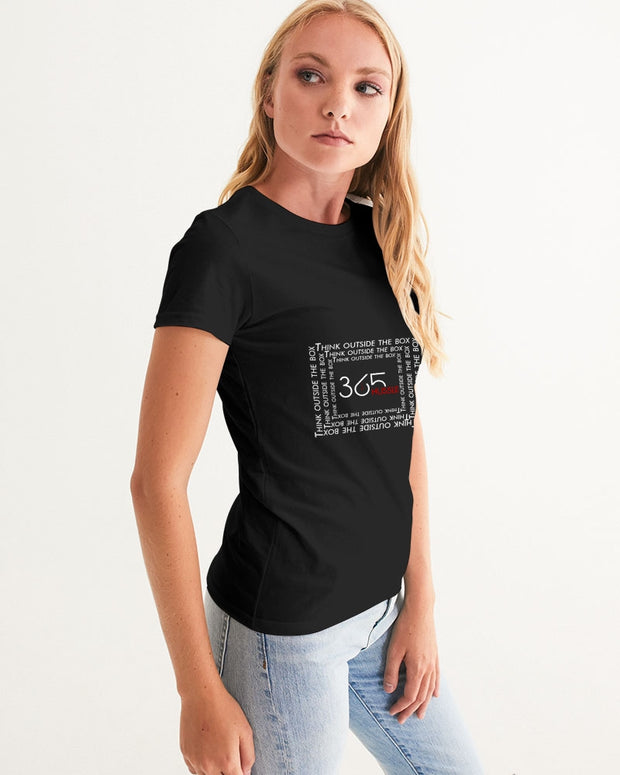 think outside the box black Women's Graphic Tee
