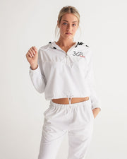 white matrix Women's Cropped Windbreaker