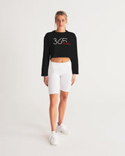 black 365 hussle Women's Cropped Sweatshirt