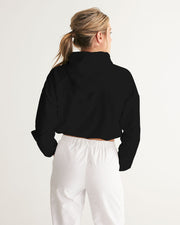 black 365 hussle Women's Cropped Windbreaker