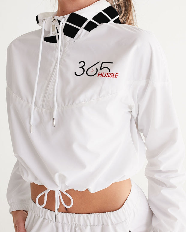 white matrix Women's Cropped Windbreaker