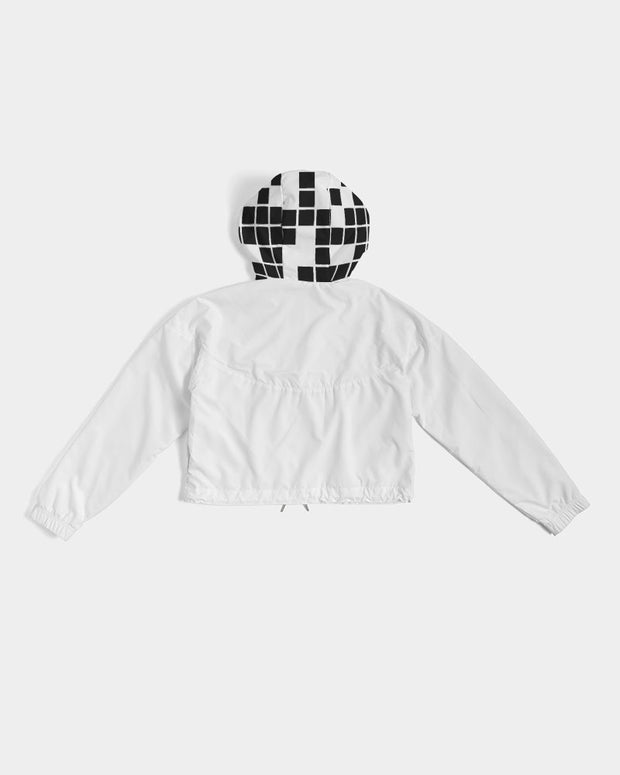 white matrix Women's Cropped Windbreaker