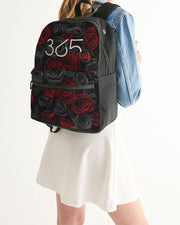 red and black roses Small Canvas Backpack
