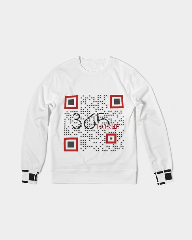365 hussle qr code 2.0 Men's Classic French Terry Crewneck Pullover