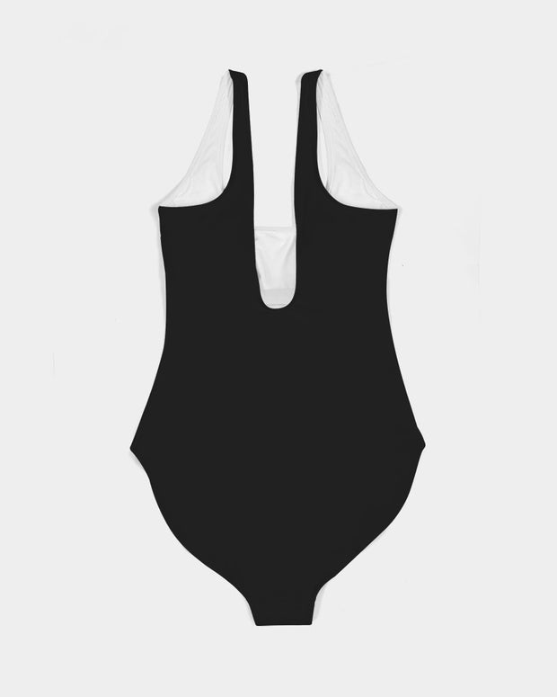 black 365 hussle Women's One-Piece Swimsuit